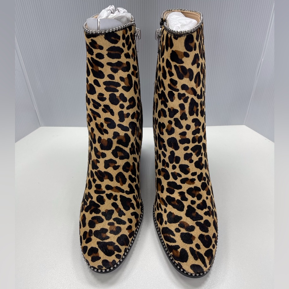 Coach Drea Bootie Haircalf Leopard Print Calf Hair Ankle Boots, Size 9.5 Shoes - Picture 4 of 11
